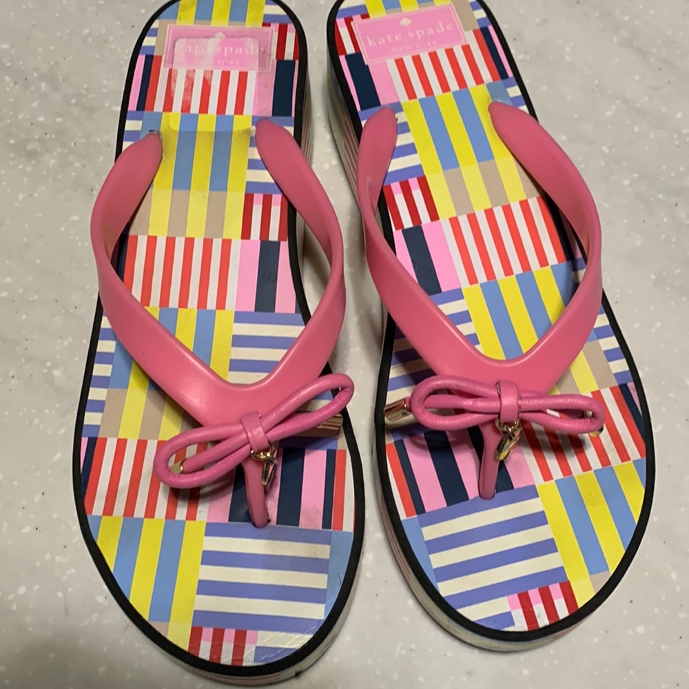 Kate Spade heel flip flop 9M Preowned nice condition